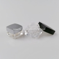 Fancy Square Clear Acrylic Cosmetic Cream Jar